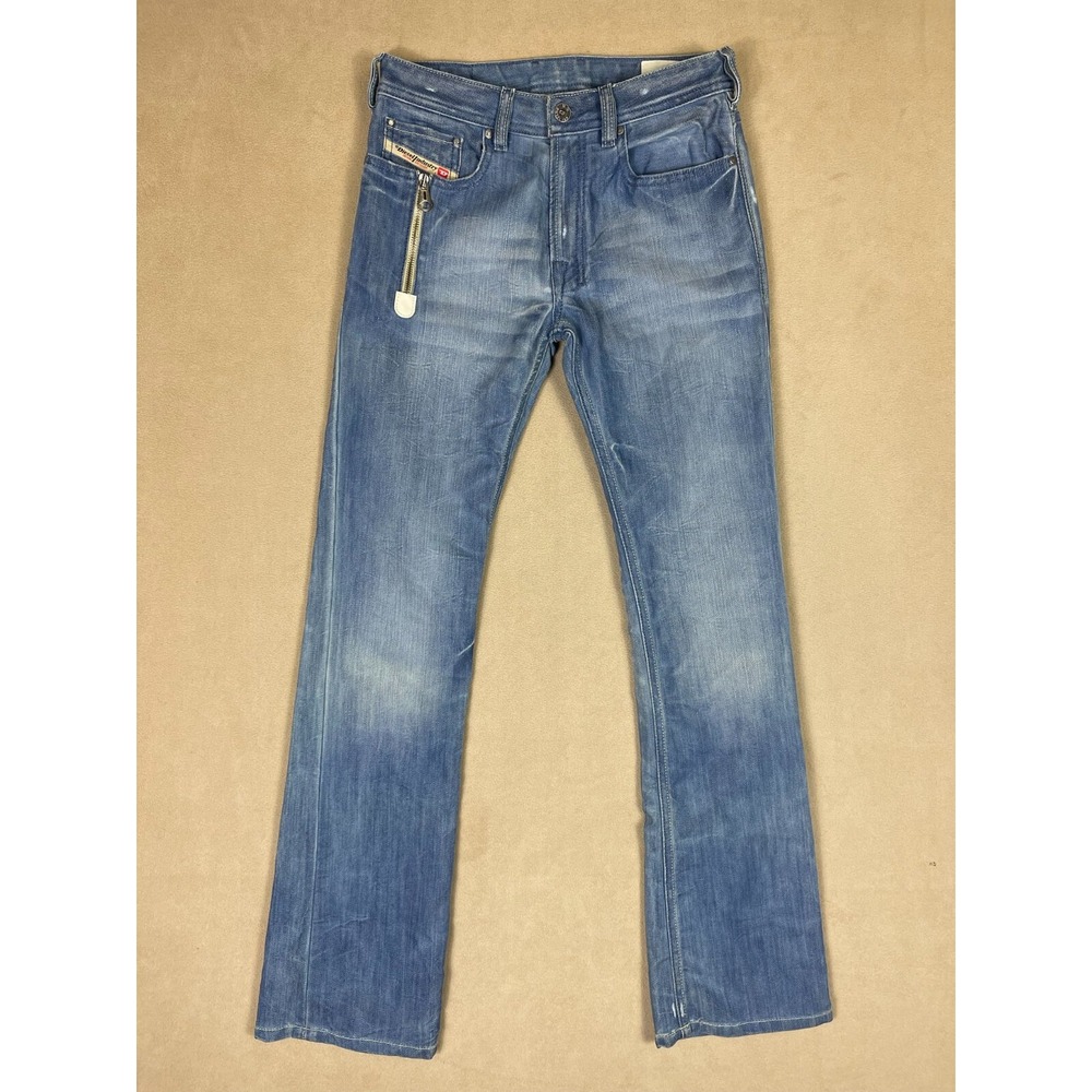 Diesel Kid Zatiny JSP1 Jeans Girls Size 12 Blue Bootcut Stretch Denim Zipper